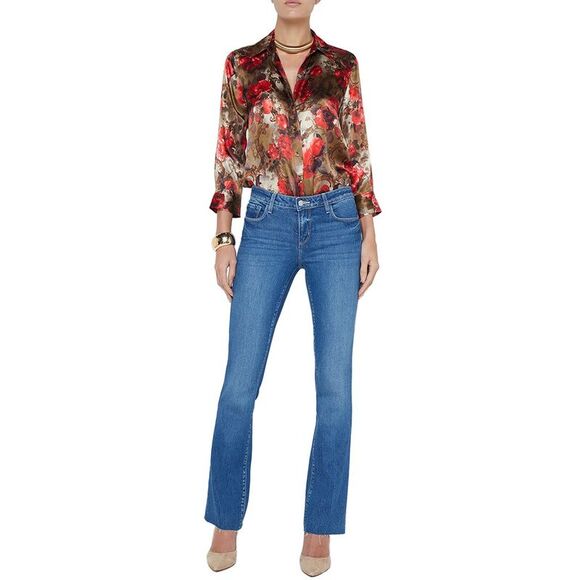 L’Agence Womens L'agence Sneeki Low-Rise Sneaker Straight Jean - Picture 4 of 5